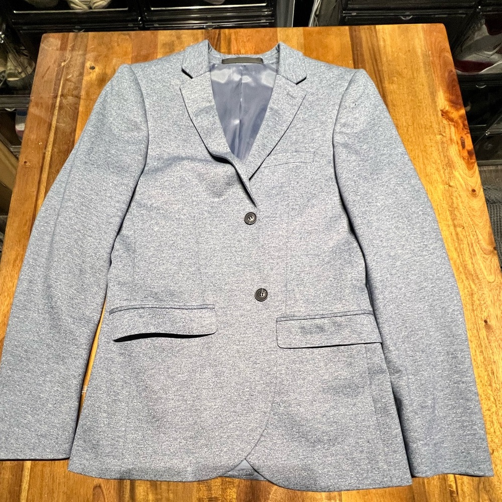 This Is a Mens TOPMAN Blazer in Light Blue/ Gray. Size Small